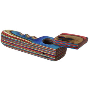 3 Colored Slide-Top Wooden Hand Pipe
