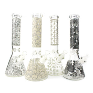 12 Glow in the Dark Glass Water Pipe
