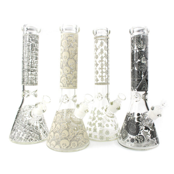 12 Glow in the Dark Glass Water Pipe