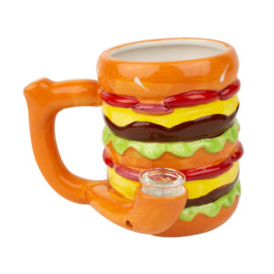 5 Double Cheeseburger Hamburger Novelty Mug Pipe