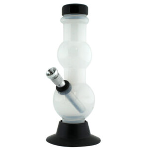 6 Double Bubble Acrylic Glass Water Pipe