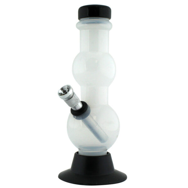 6 Double Bubble Acrylic Glass Water Pipe