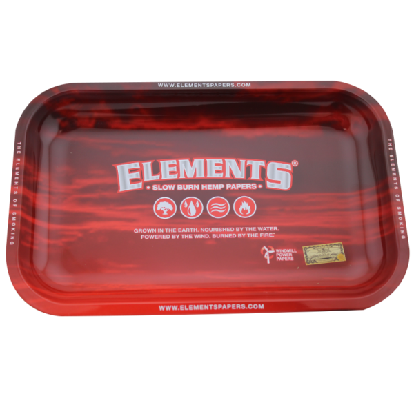 Elements Red Cloud Large Metal Rolling Tray 14 x 11 x 1.25