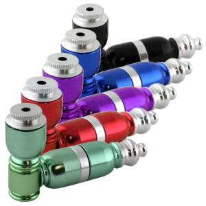 3 Color & Silver Metal Hand Pipe