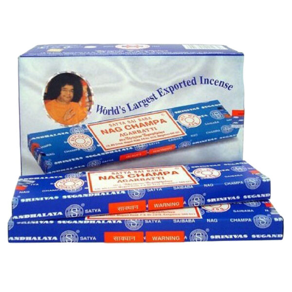 Satya Nag Champa Regular 40g Incense Sticks 12 box Display