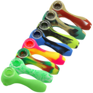 4.5 Silicone Hand Pipe with Glass Bowl