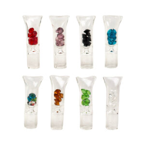 Glass Tips - Transparent Diamond - 8mm - 48/Display
