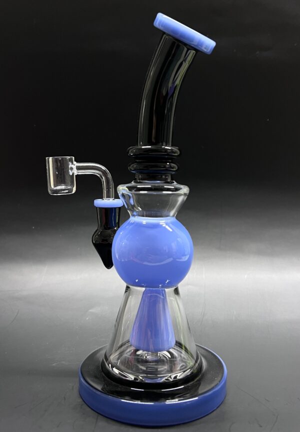 Flat Base Multicolor Bent Neck Hookah Water Bong