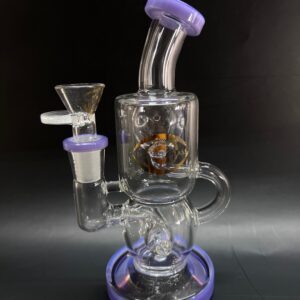 Doube Chamber Recycler Glass Water Pipe