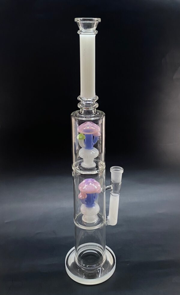 Double Percolator Bong | Tall Slim Smoking Glass Water Pipe