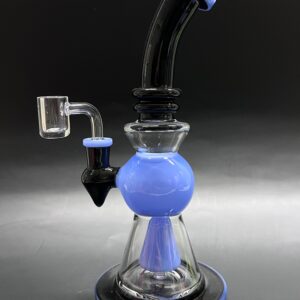 Flat Base Multicolor Bent Neck Hookah Water Bong