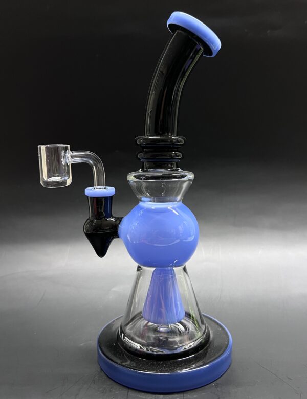 Flat Base Multicolor Bent Neck Hookah Water Bong