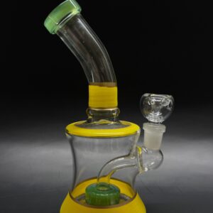 Bright Yellow Smoking Glass Bong 