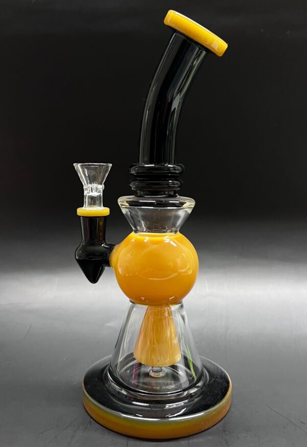 Flat Base Multicolor Bent Neck Hookah Water Bong