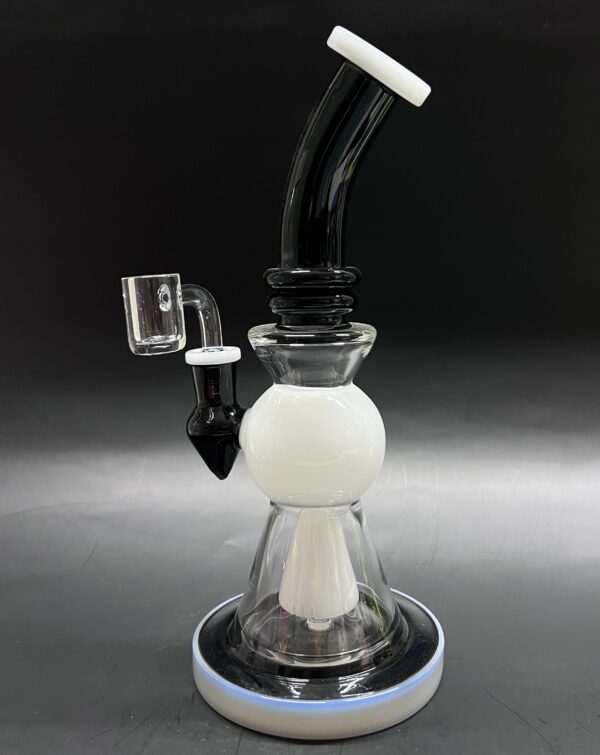 Flat Base Multicolor Bent Neck Hookah Water Bong