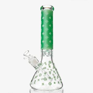 13.5 LV Glow in The Dark Pattern Beaker Glass Water Pipe