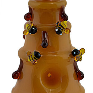Wig Wag Milky Colored Glass Bubbler