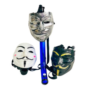 Anonymous Gas Mask with Acrylic Water Pipe