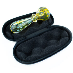 5 Zippered Padded Pouch Hard Carrying Case Protective Glass Storage for Pipes Black