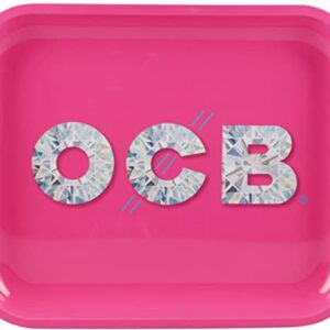 OCB Pink Diamond Metal Rolling Tray