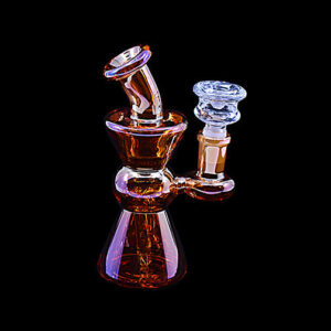 Rainbow Wood Pipe Torpedo Style Pyrex Bowl and Stem