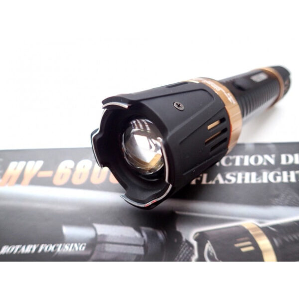 Stun Gun Black Golden LED Flashlight Police Taser HY-6800