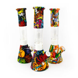 11 Silicone Water Pipe with Glass Percolator