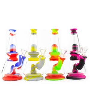 7 Silicone and Glass Water Pipe with Percolator