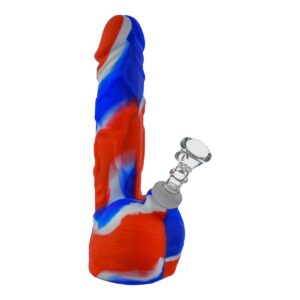 8 Penis Silicone Water Pipe w/ Glass Bowl