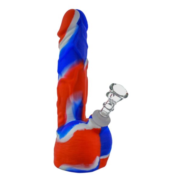8 Penis Silicone Water Pipe w/ Glass Bowl